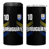 Uruguay Soccer Sports Graphic Number 10 Jersey Style 4 in 1 Can Cooler Tumbler Proud Uruguayan Football Fans Game Day Pride