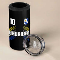 Uruguay Soccer Sports Graphic Number 10 Jersey Style 4 in 1 Can Cooler Tumbler Proud Uruguayan Football Fans Game Day Pride