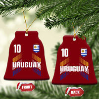 Uruguay Soccer Sports Graphic Number 10 Jersey Style Ceramic Ornament Proud Uruguayan Football Fans Game Day Pride