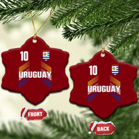 Uruguay Soccer Sports Graphic Number 10 Jersey Style Ceramic Ornament Proud Uruguayan Football Fans Game Day Pride
