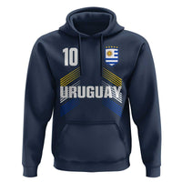 Uruguay Soccer Sports Graphic Number 10 Jersey Style Hoodie Proud Uruguayan Football Fans Game Day Pride