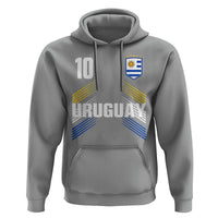 Uruguay Soccer Sports Graphic Number 10 Jersey Style Hoodie Proud Uruguayan Football Fans Game Day Pride