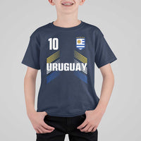 Uruguay Soccer Sports Graphic Number 10 Jersey Style T Shirt For Kid Proud Uruguayan Football Fans Game Day Pride