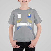 Uruguay Soccer Sports Graphic Number 10 Jersey Style T Shirt For Kid Proud Uruguayan Football Fans Game Day Pride