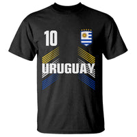 Uruguay Soccer Sports Graphic Number 10 Jersey Style T Shirt Proud Uruguayan Football Fans Game Day Pride