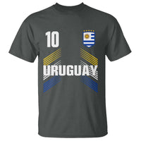 Uruguay Soccer Sports Graphic Number 10 Jersey Style T Shirt Proud Uruguayan Football Fans Game Day Pride