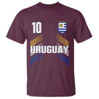 Uruguay Soccer Sports Graphic Number 10 Jersey Style T Shirt Proud Uruguayan Football Fans Game Day Pride