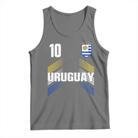 Uruguay Soccer Sports Graphic Number 10 Jersey Style Tank Top Proud Uruguayan Football Fans Game Day Pride