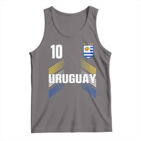 Uruguay Soccer Sports Graphic Number 10 Jersey Style Tank Top Proud Uruguayan Football Fans Game Day Pride
