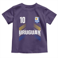Uruguay Soccer Sports Graphic Number 10 Jersey Style Toddler T Shirt Proud Uruguayan Football Fans Game Day Pride