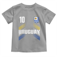 Uruguay Soccer Sports Graphic Number 10 Jersey Style Toddler T Shirt Proud Uruguayan Football Fans Game Day Pride