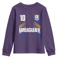 Uruguay Soccer Sports Graphic Number 10 Jersey Style Youth Sweatshirt Proud Uruguayan Football Fans Game Day Pride