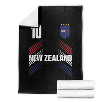 New Zealand Soccer Sports Graphic Number 10 Jersey Style Throw Blanket Proud Kiwis Football Fans Game Day Pride