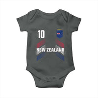 New Zealand Soccer Sports Graphic Number 10 Jersey Style Baby Onesie Proud Kiwis Football Fans Game Day Pride