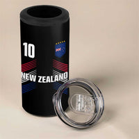 New Zealand Soccer Sports Graphic Number 10 Jersey Style 4 in 1 Can Cooler Tumbler Proud Kiwis Football Fans Game Day Pride