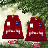 New Zealand Soccer Sports Graphic Number 10 Jersey Style Ceramic Ornament Proud Kiwis Football Fans Game Day Pride