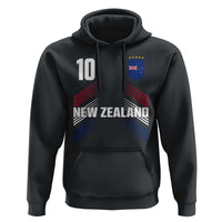 New Zealand Soccer Sports Graphic Number 10 Jersey Style Hoodie Proud Kiwis Football Fans Game Day Pride