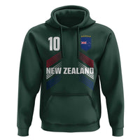 New Zealand Soccer Sports Graphic Number 10 Jersey Style Hoodie Proud Kiwis Football Fans Game Day Pride