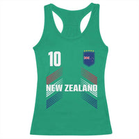 New Zealand Soccer Sports Graphic Number 10 Jersey Style Racerback Tank Top Proud Kiwis Football Fans Game Day Pride