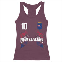 New Zealand Soccer Sports Graphic Number 10 Jersey Style Racerback Tank Top Proud Kiwis Football Fans Game Day Pride