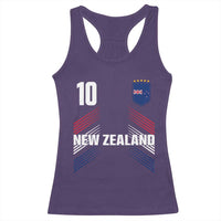 New Zealand Soccer Sports Graphic Number 10 Jersey Style Racerback Tank Top Proud Kiwis Football Fans Game Day Pride