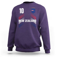New Zealand Soccer Sports Graphic Number 10 Jersey Style Sweatshirt Proud Kiwis Football Fans Game Day Pride