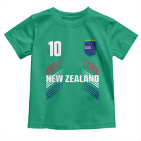 New Zealand Soccer Sports Graphic Number 10 Jersey Style Toddler T Shirt Proud Kiwis Football Fans Game Day Pride