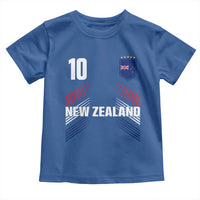 New Zealand Soccer Sports Graphic Number 10 Jersey Style Toddler T Shirt Proud Kiwis Football Fans Game Day Pride