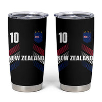 New Zealand Soccer Sports Graphic Number 10 Jersey Style Tumbler Cup Proud Kiwis Football Fans Game Day Pride