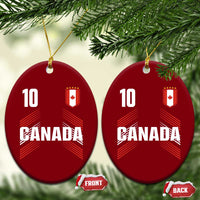 Canada Soccer Sports Graphic Number 10 Jersey Style Ceramic Ornament Proud Canadian Football Fans Game Day Pride