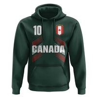 Canada Soccer Sports Graphic Number 10 Jersey Style Hoodie Proud Canadian Football Fans Game Day Pride