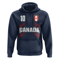 Canada Soccer Sports Graphic Number 10 Jersey Style Hoodie Proud Canadian Football Fans Game Day Pride
