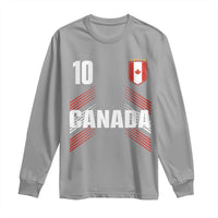 Canada Soccer Sports Graphic Number 10 Jersey Style Long Sleeve Shirt Proud Canadian Football Fans Game Day Pride