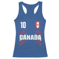 Canada Soccer Sports Graphic Number 10 Jersey Style Racerback Tank Top Proud Canadian Football Fans Game Day Pride