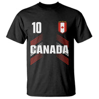 Canada Soccer Sports Graphic Number 10 Jersey Style T Shirt Proud Canadian Football Fans Game Day Pride