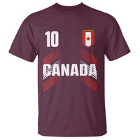 Canada Soccer Sports Graphic Number 10 Jersey Style T Shirt Proud Canadian Football Fans Game Day Pride