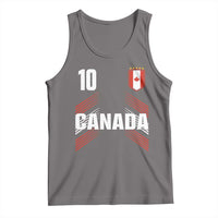 Canada Soccer Sports Graphic Number 10 Jersey Style Tank Top Proud Canadian Football Fans Game Day Pride