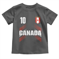 Canada Soccer Sports Graphic Number 10 Jersey Style Toddler T Shirt Proud Canadian Football Fans Game Day Pride
