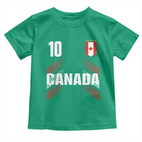 Canada Soccer Sports Graphic Number 10 Jersey Style Toddler T Shirt Proud Canadian Football Fans Game Day Pride