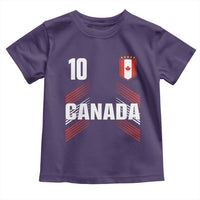 Canada Soccer Sports Graphic Number 10 Jersey Style Toddler T Shirt Proud Canadian Football Fans Game Day Pride