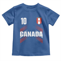 Canada Soccer Sports Graphic Number 10 Jersey Style Toddler T Shirt Proud Canadian Football Fans Game Day Pride