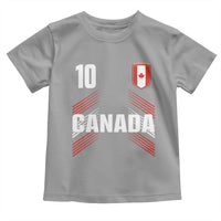 Canada Soccer Sports Graphic Number 10 Jersey Style Toddler T Shirt Proud Canadian Football Fans Game Day Pride