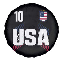 USA Soccer Sports Graphic Number 10 Jersey Style Spare Tire Cover Proud Fans Game Day Pride