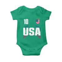 USA Soccer Sports Graphic Number 10 Jersey Style Baby Onesie Proud Fans Game Day Pride