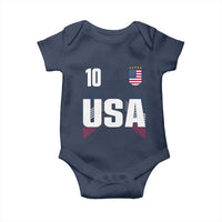 USA Soccer Sports Graphic Number 10 Jersey Style Baby Onesie Proud Fans Game Day Pride