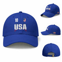 USA Soccer Sports Graphic Number 10 Jersey Style Baseball Cap Proud Fans Game Day Pride
