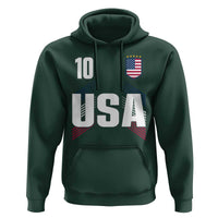 USA Soccer Sports Graphic Number 10 Jersey Style Hoodie Proud Fans Game Day Pride