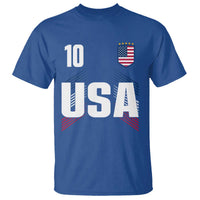 USA Soccer Sports Graphic Number 10 Jersey Style T Shirt Proud Fans Game Day Pride