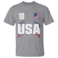 USA Soccer Sports Graphic Number 10 Jersey Style T Shirt Proud Fans Game Day Pride