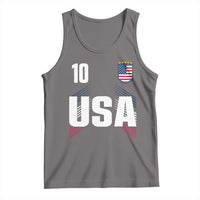 USA Soccer Sports Graphic Number 10 Jersey Style Tank Top Proud Fans Game Day Pride